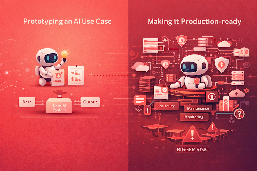 Prototyping an AI Use Case versus Making it Production-ready